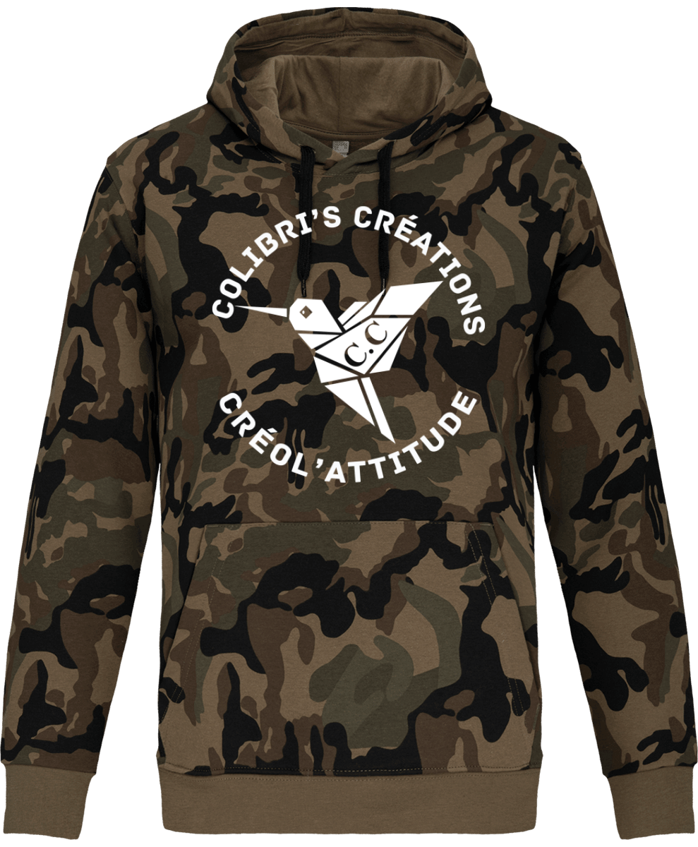 Sweat à Capuche unisexe Militaire Créolattitude, Colibri's Frozen