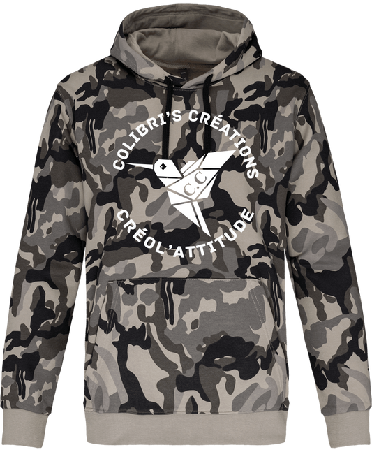 Sweat à Capuche unisexe Militaire Créolattitude, Colibri's Frozen