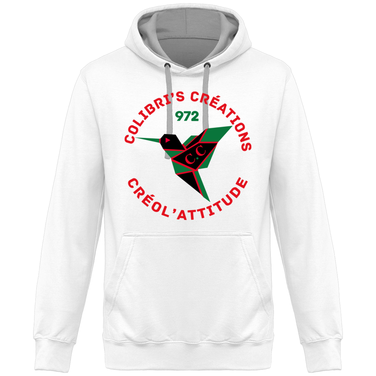 Sweat à Capuche Bicolore Unisexe C.A 972
