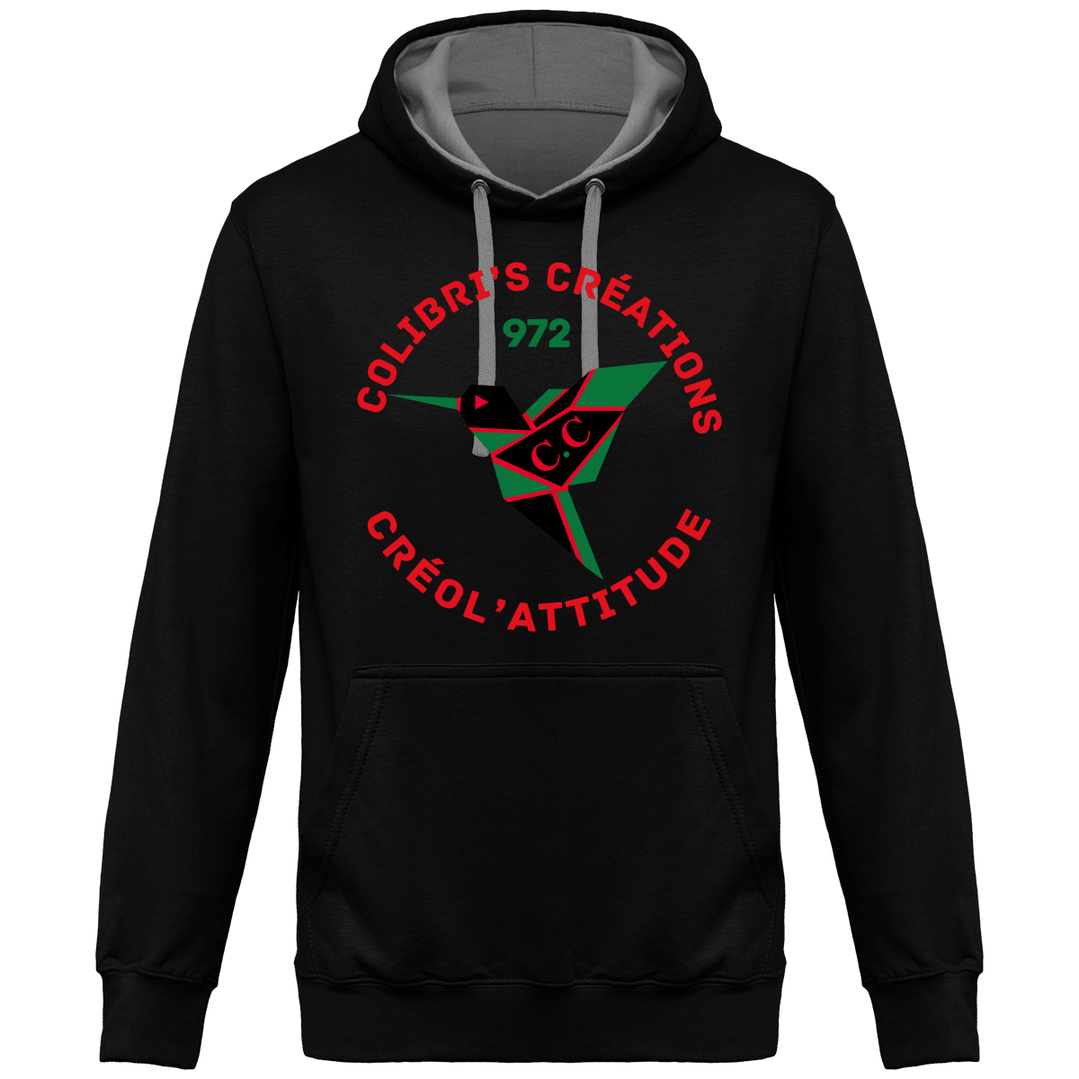 Sweat à Capuche Bicolore Unisexe C.A 972