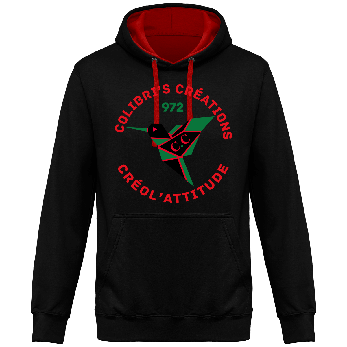 Sweat à Capuche Bicolore Unisexe C.A 972