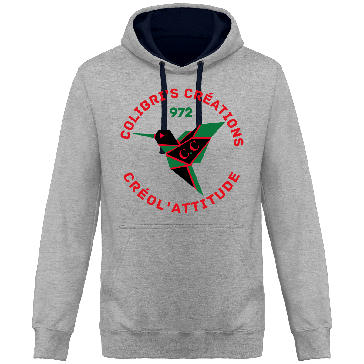 Sweat à Capuche Bicolore Unisexe C.A 972