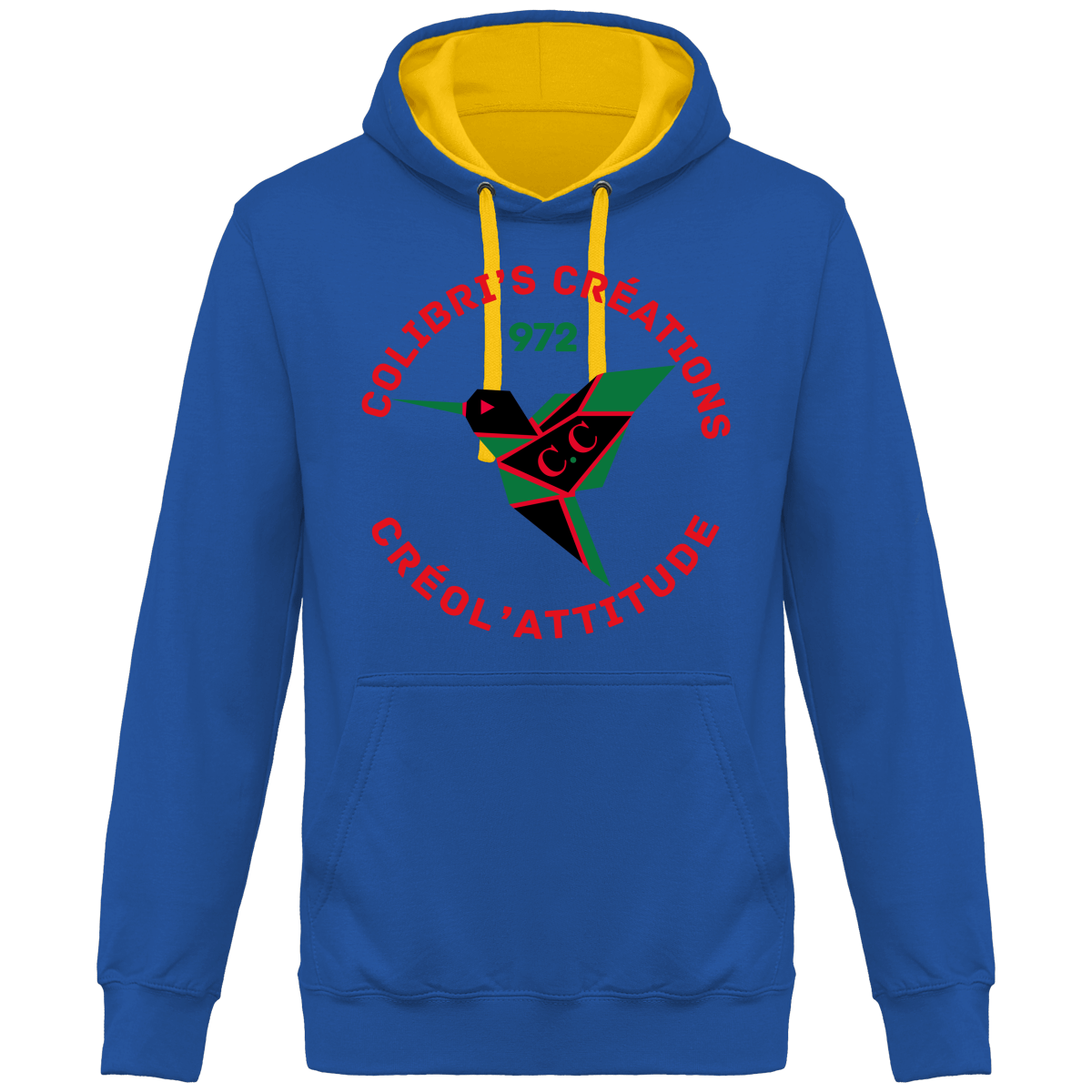 Sweat à Capuche Bicolore Unisexe C.A 972