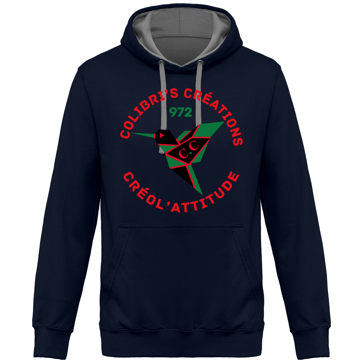 Sweat à Capuche Bicolore Unisexe C.A 972