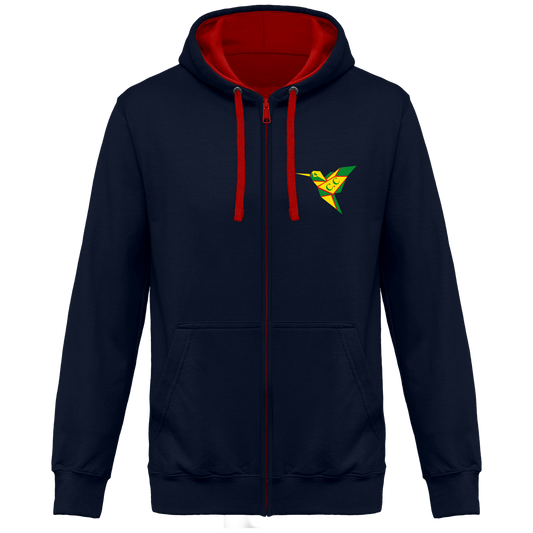 Sweat Bicolore Zippé Unisexe GuyanaStyl'