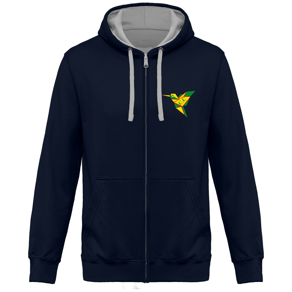Sweat Bicolore Zippé Unisexe GuyanaStyl'