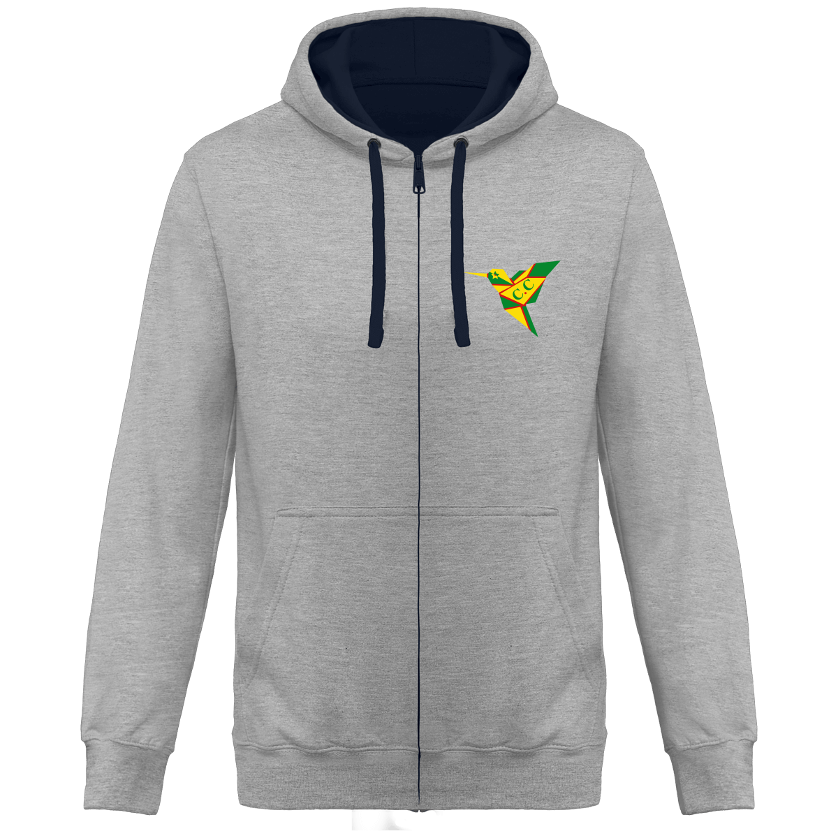 Sweat Bicolore Zippé Unisexe GuyanaStyl'