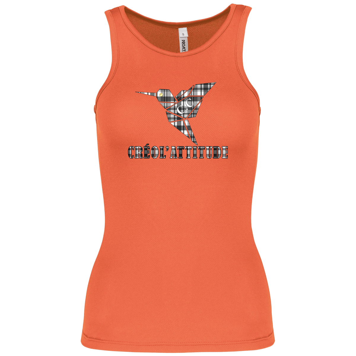 Débardeur Sport Créol'Attitude Madras Noir&Blanc