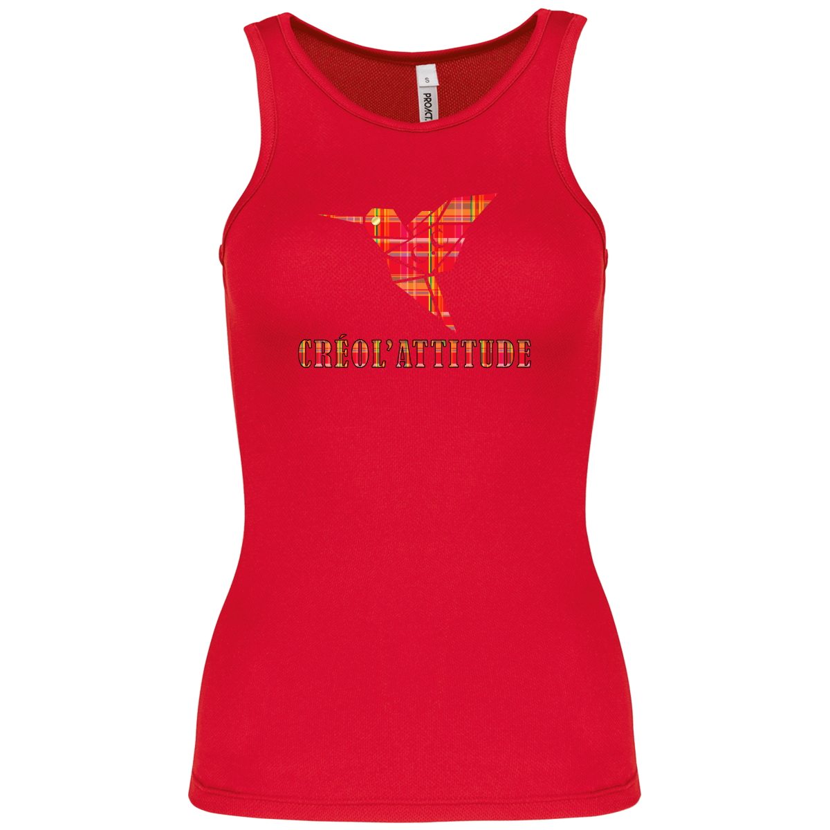 Débardeur Sport Créol'Attitude Madras Rouge