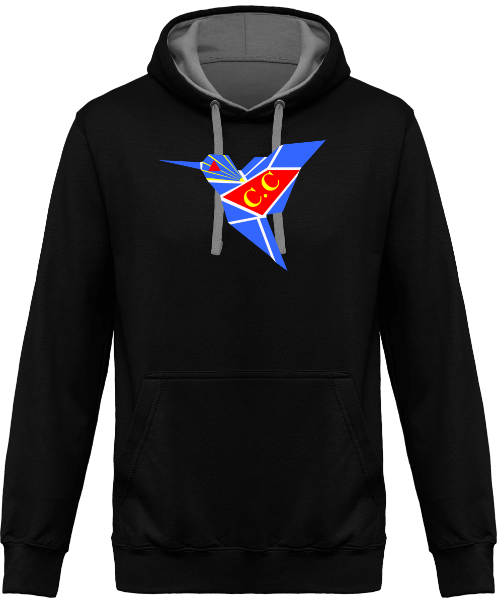 Sweat à Capuche Bicolore Unisexe C.C RéunionStyl'