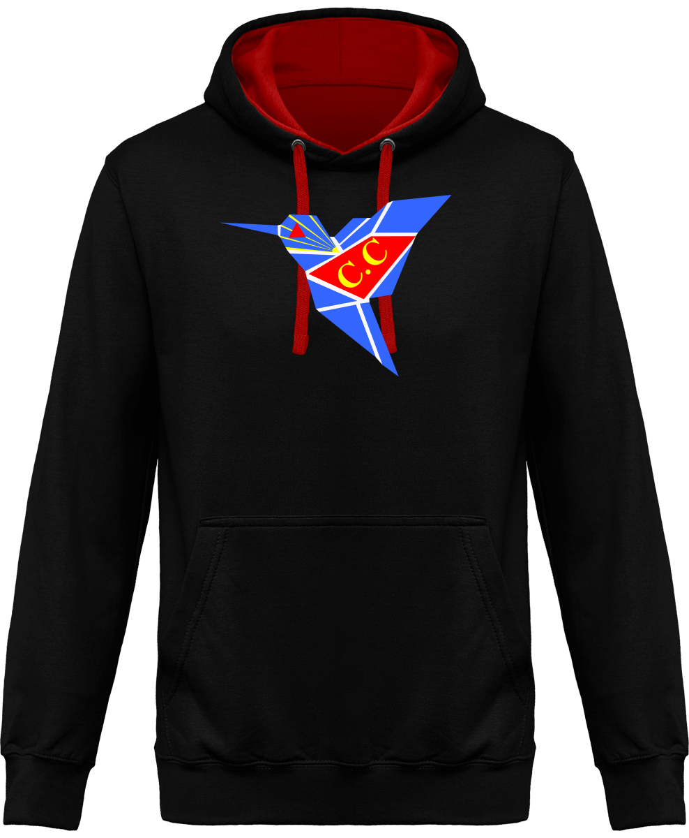 Sweat à Capuche Bicolore Unisexe C.C RéunionStyl'