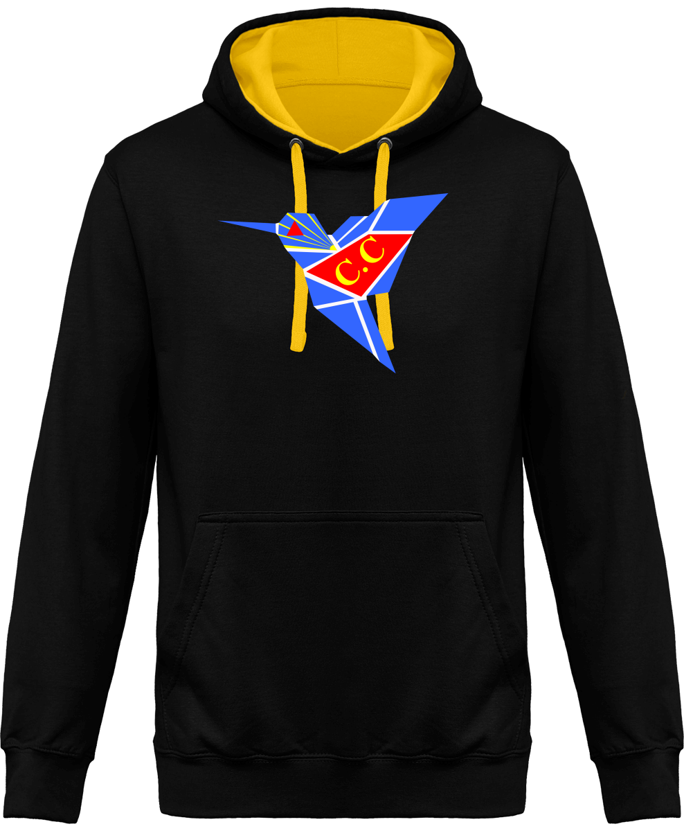 Sweat à Capuche Bicolore Unisexe C.C RéunionStyl'