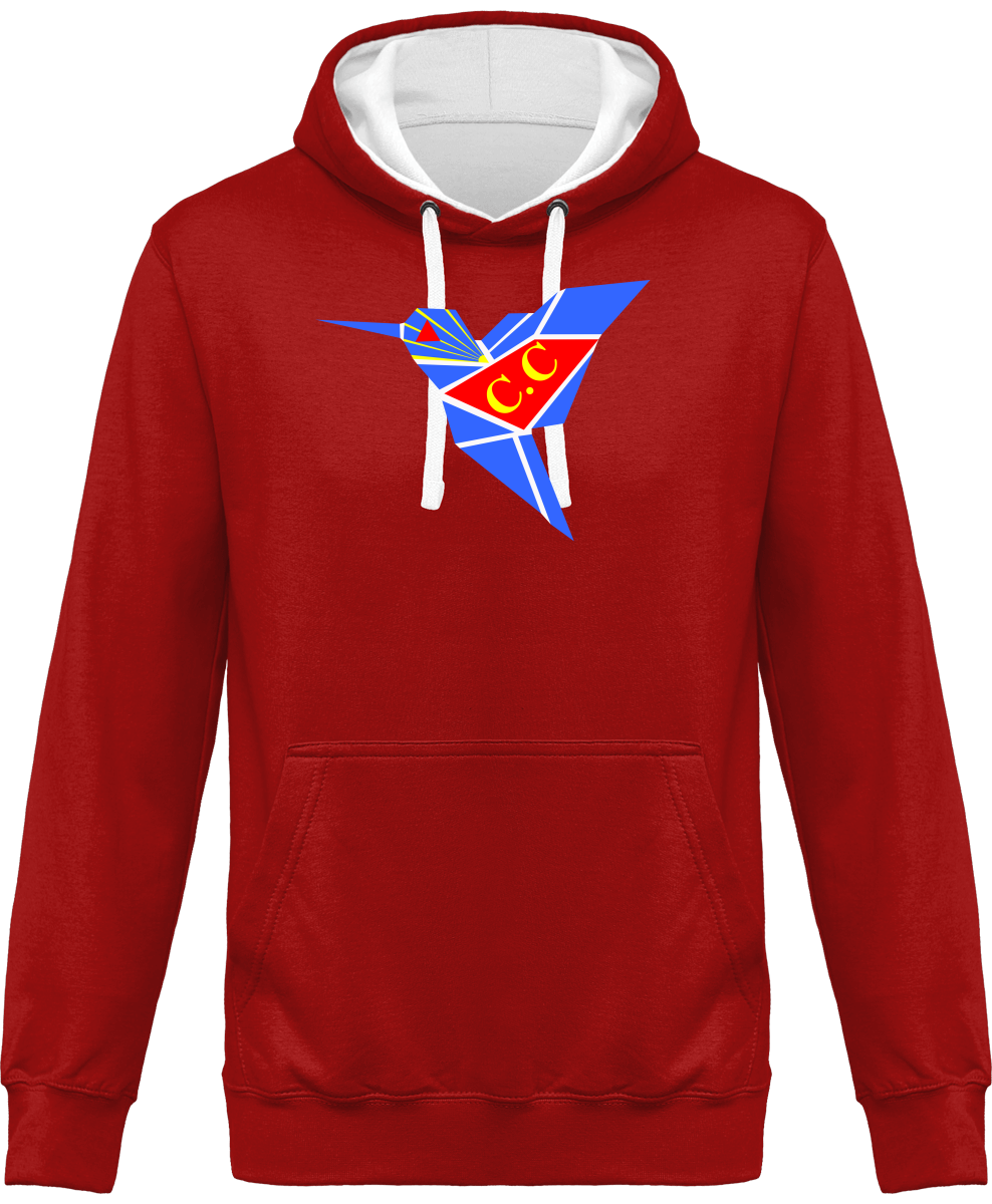 Sweat à Capuche Bicolore Unisexe C.C RéunionStyl'
