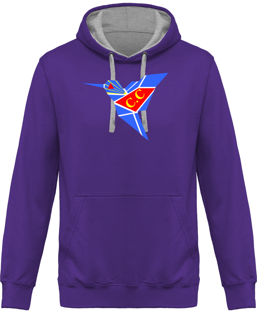 Sweat à Capuche Bicolore Unisexe C.C RéunionStyl'
