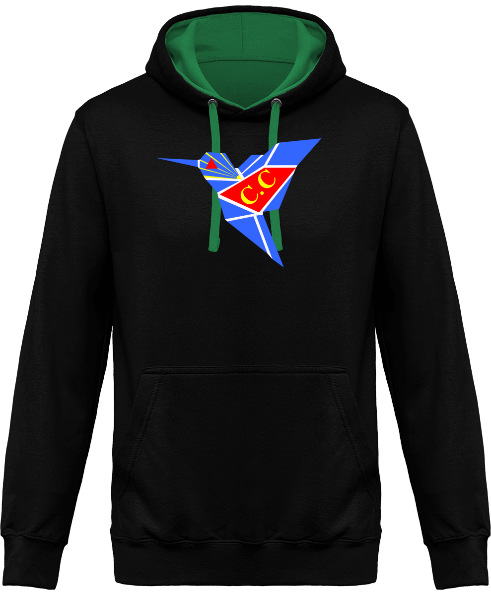 Sweat à Capuche Bicolore Unisexe C.C RéunionStyl'