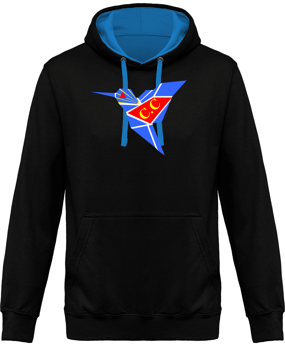 Sweat à Capuche Bicolore Unisexe C.C RéunionStyl'