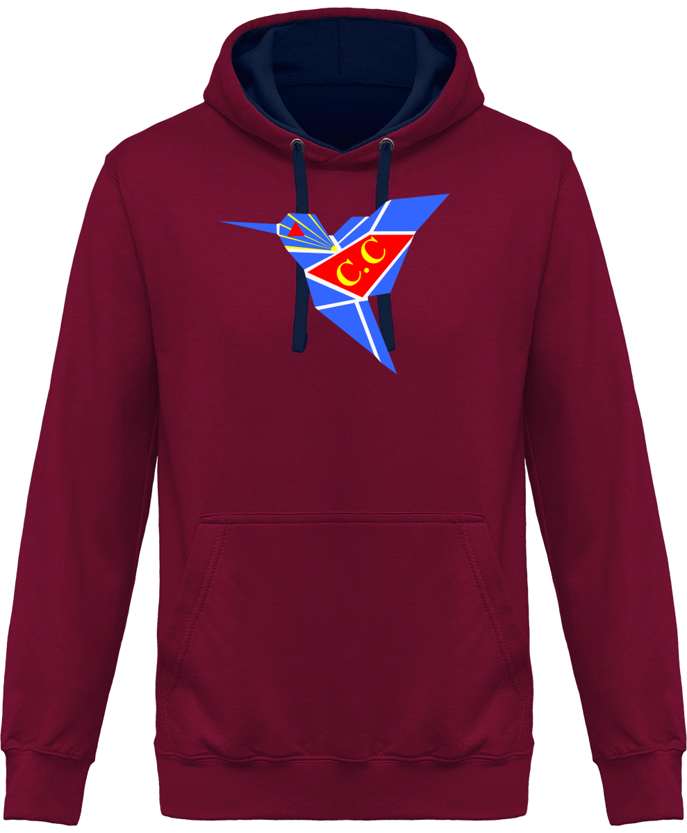 Sweat à Capuche Bicolore Unisexe C.C RéunionStyl'