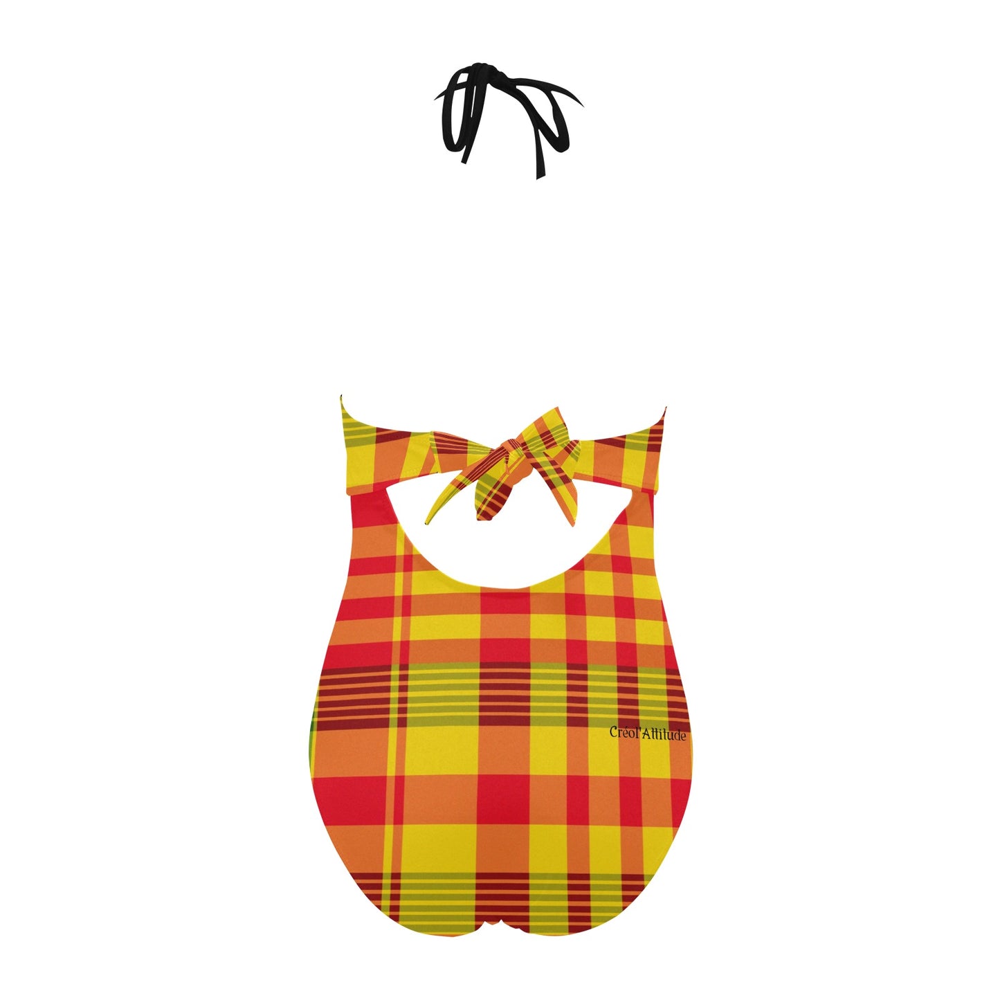 Maillot créole à nœud Madras Sunshine
