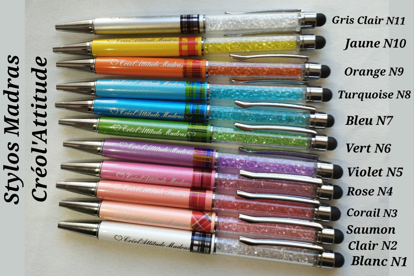 Stylo tactile Elite Madras avec cristaux