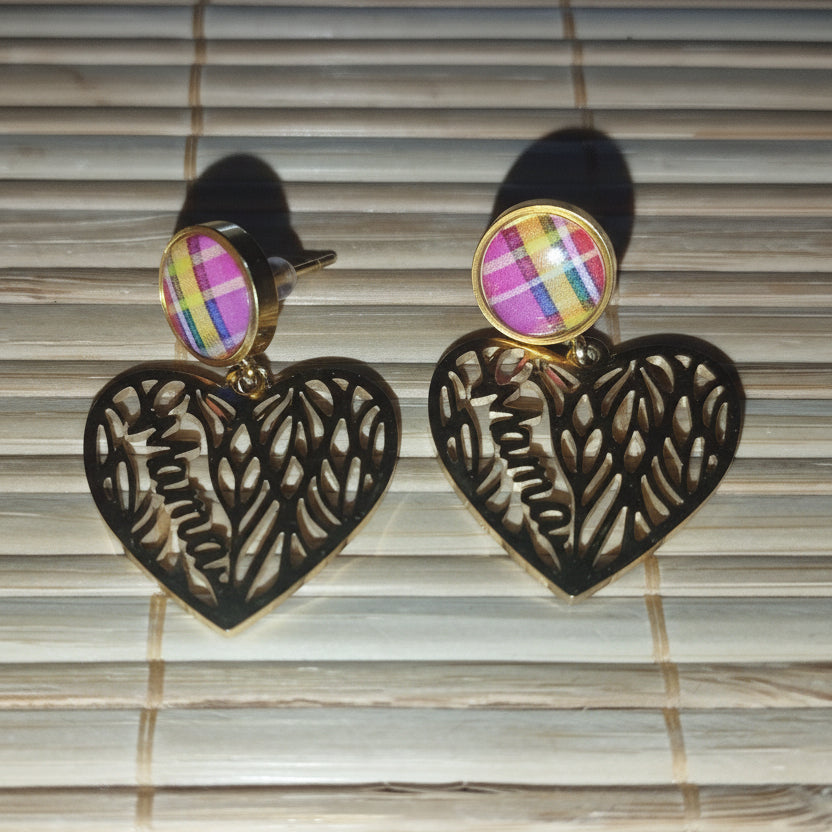 Boucles d'oreilles Mam'coeur Madras