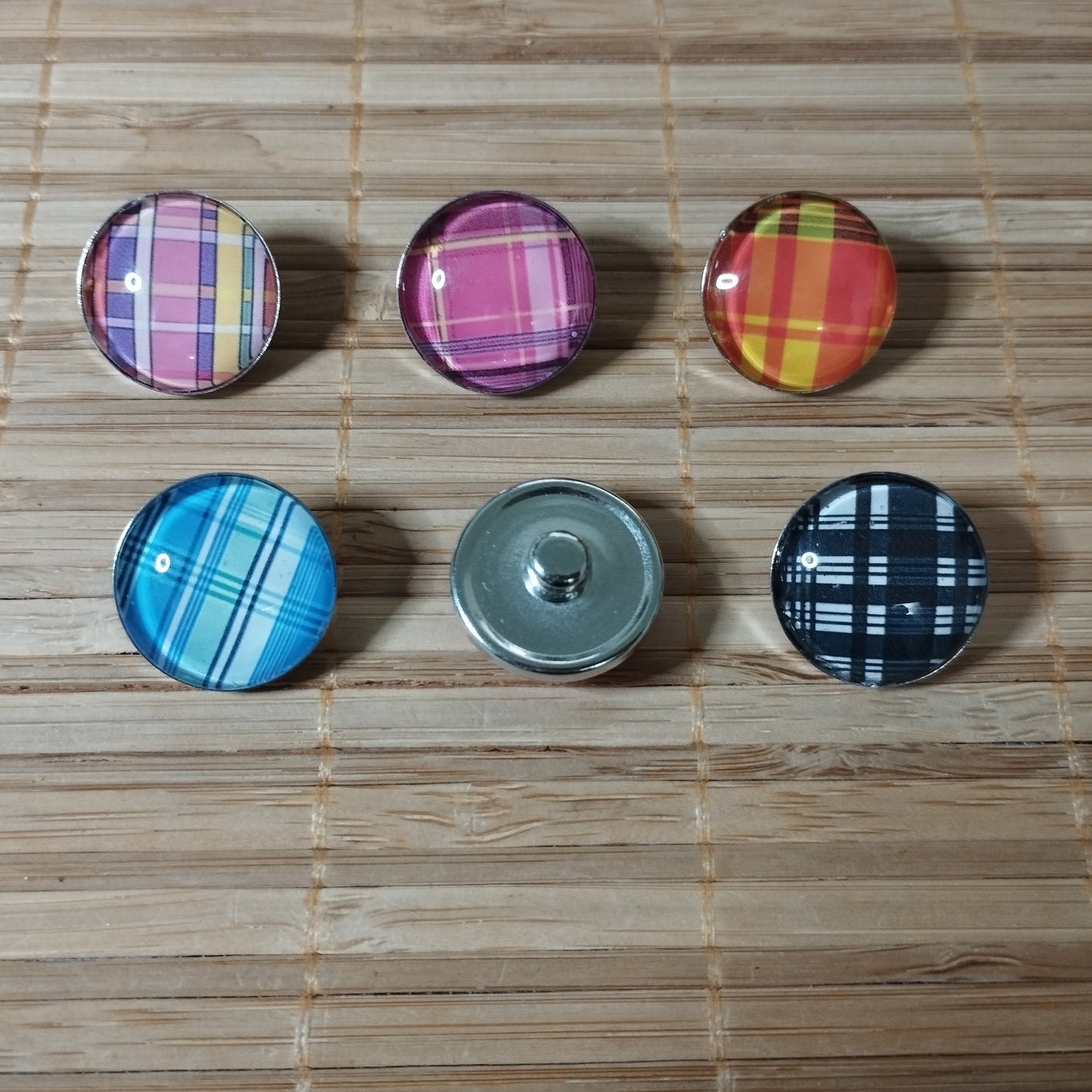 Bracelet en cuir tissé dôme Madras