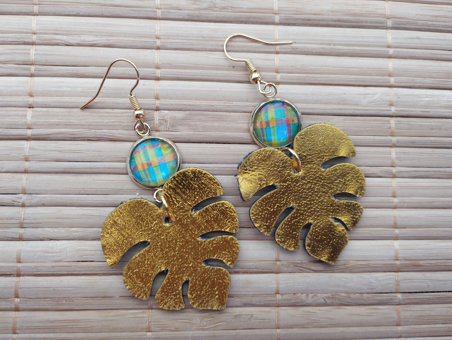 Boucles d'oreilles Monsterya Tropicale