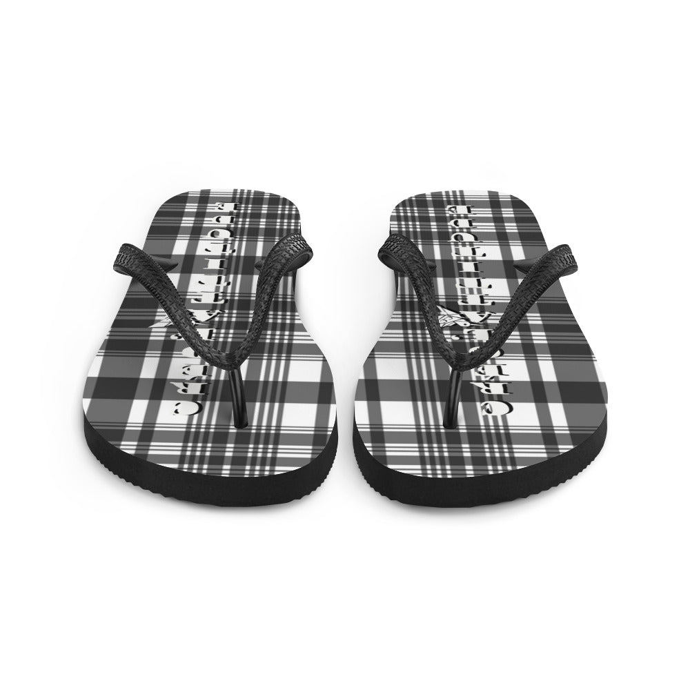 Tongs en madras Noir et Blanc
