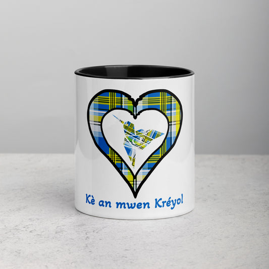 Mug Coloré Madras bleu Kè an mwen