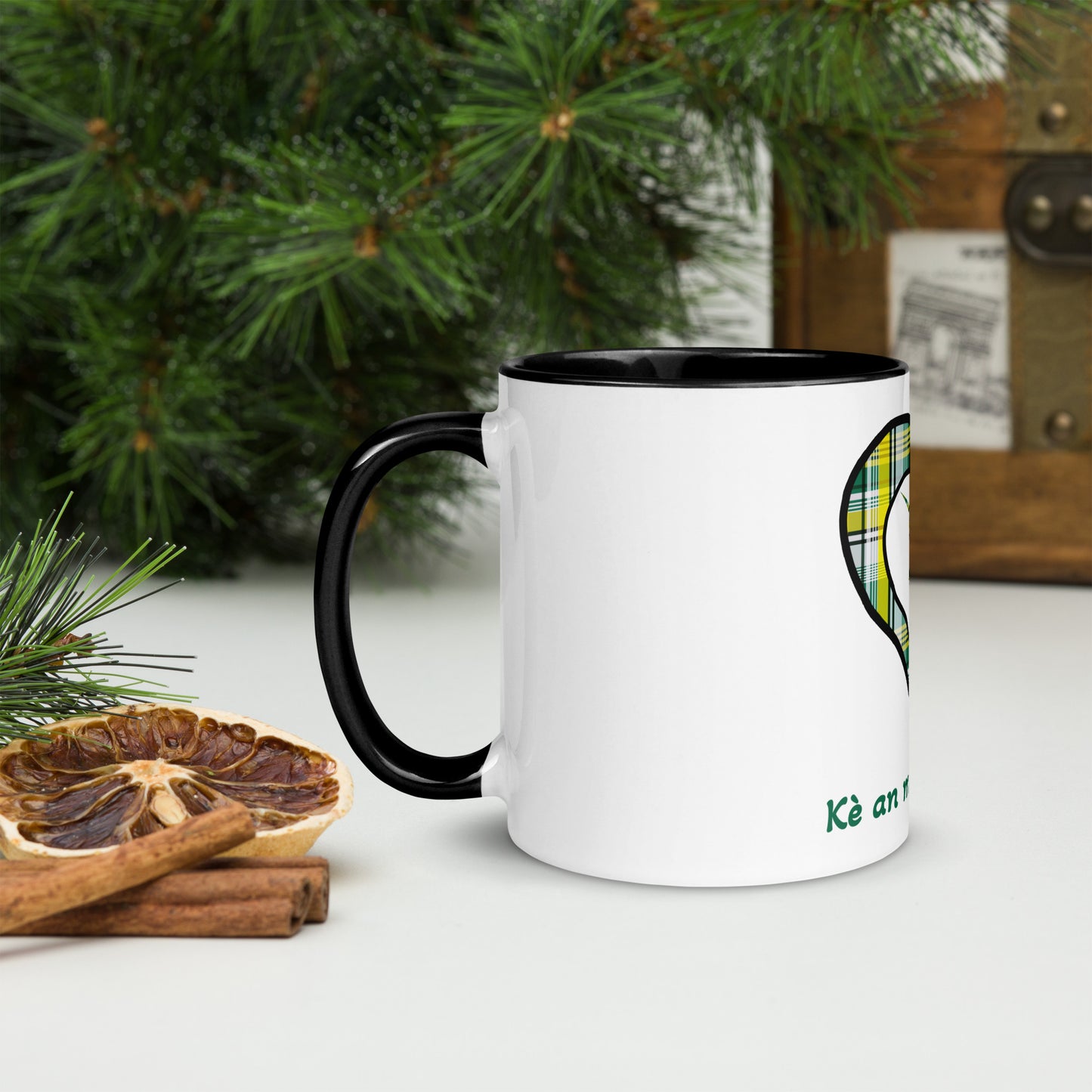 Mug Coloré madras Vert Kè an mwen