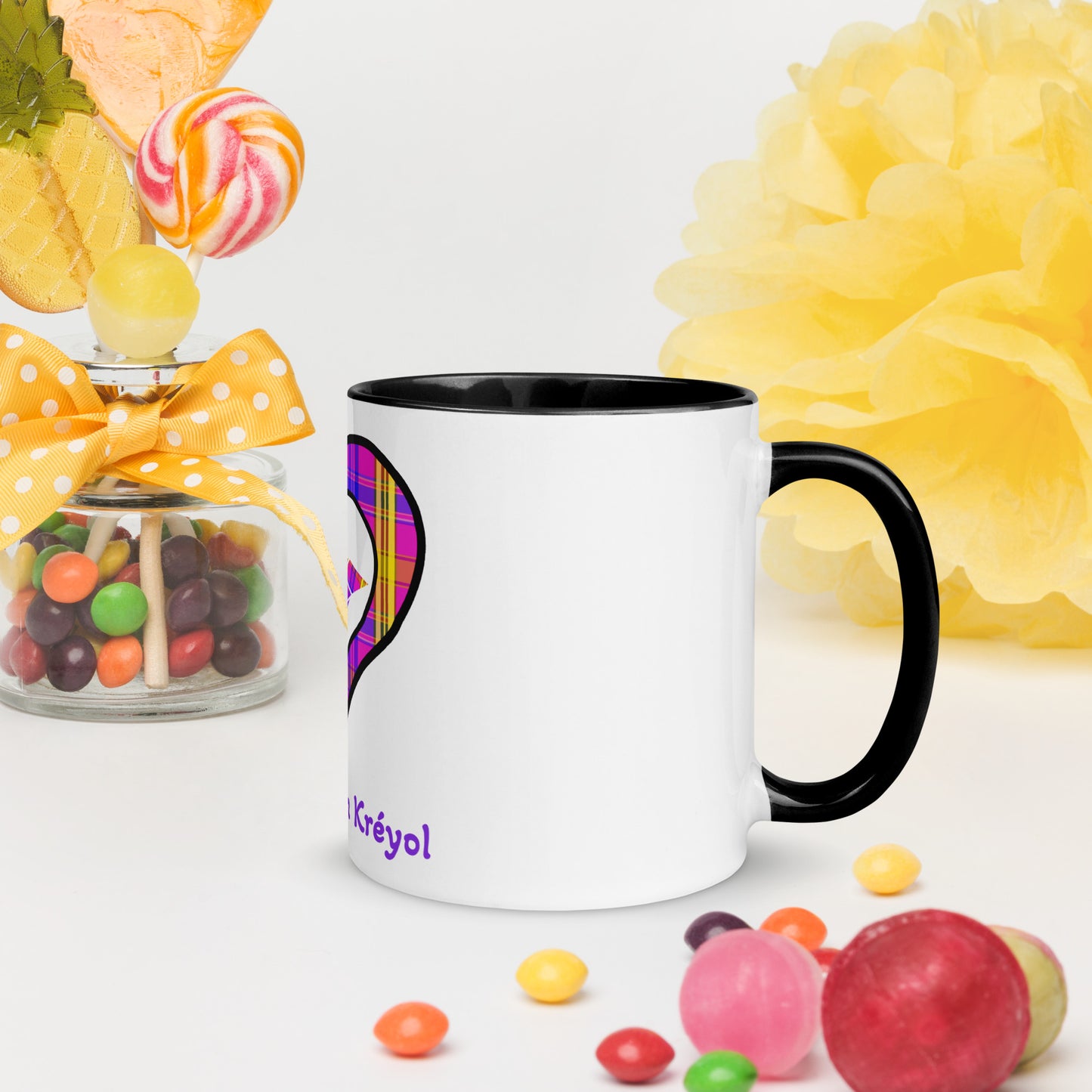 Mug Coloré Madras violet Kè an mwen