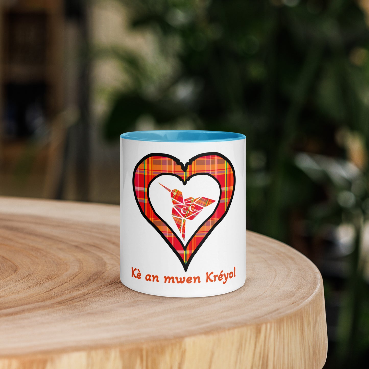 Mug Coloré Mug Madras rouge Kè an mwen
