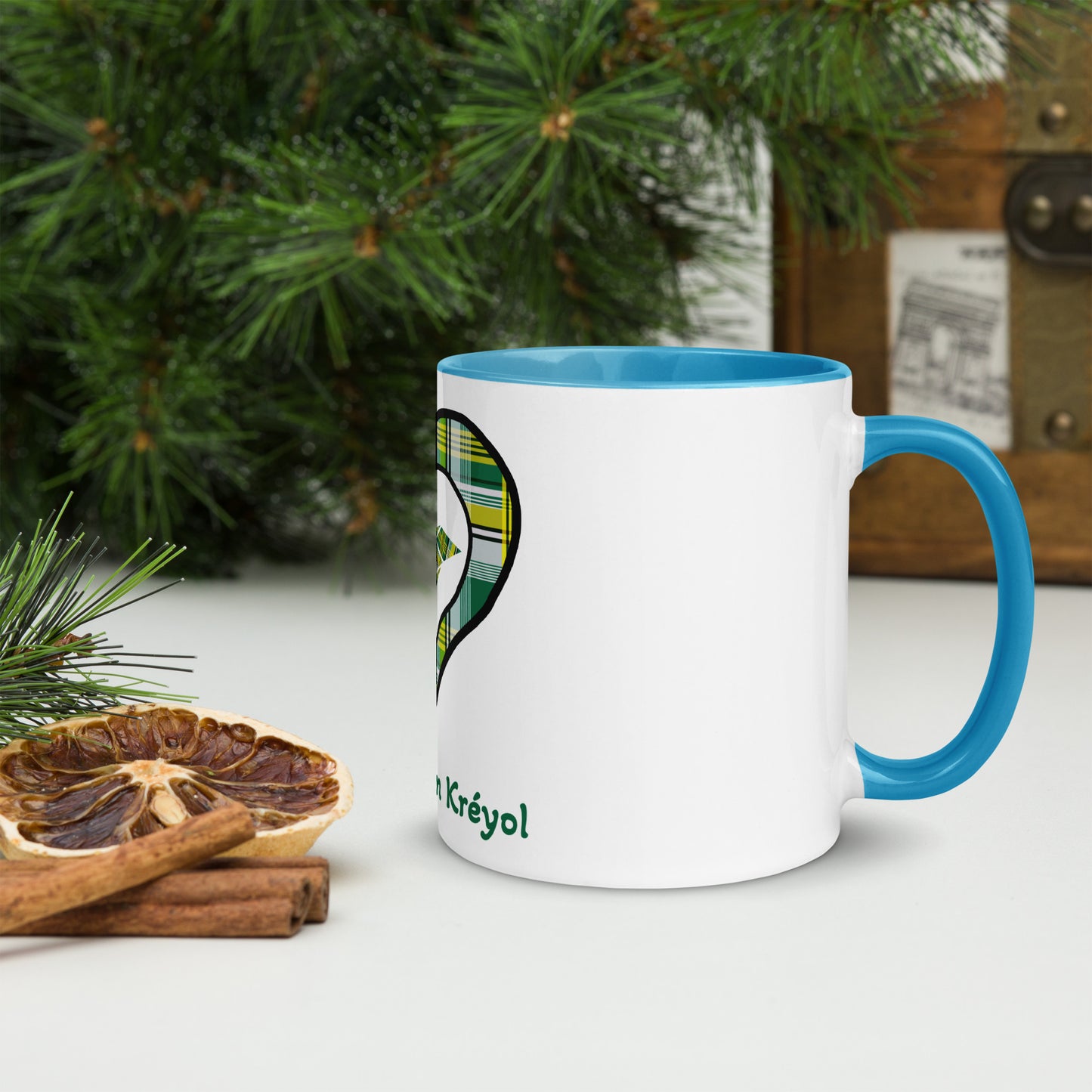 Mug Coloré madras Vert Kè an mwen