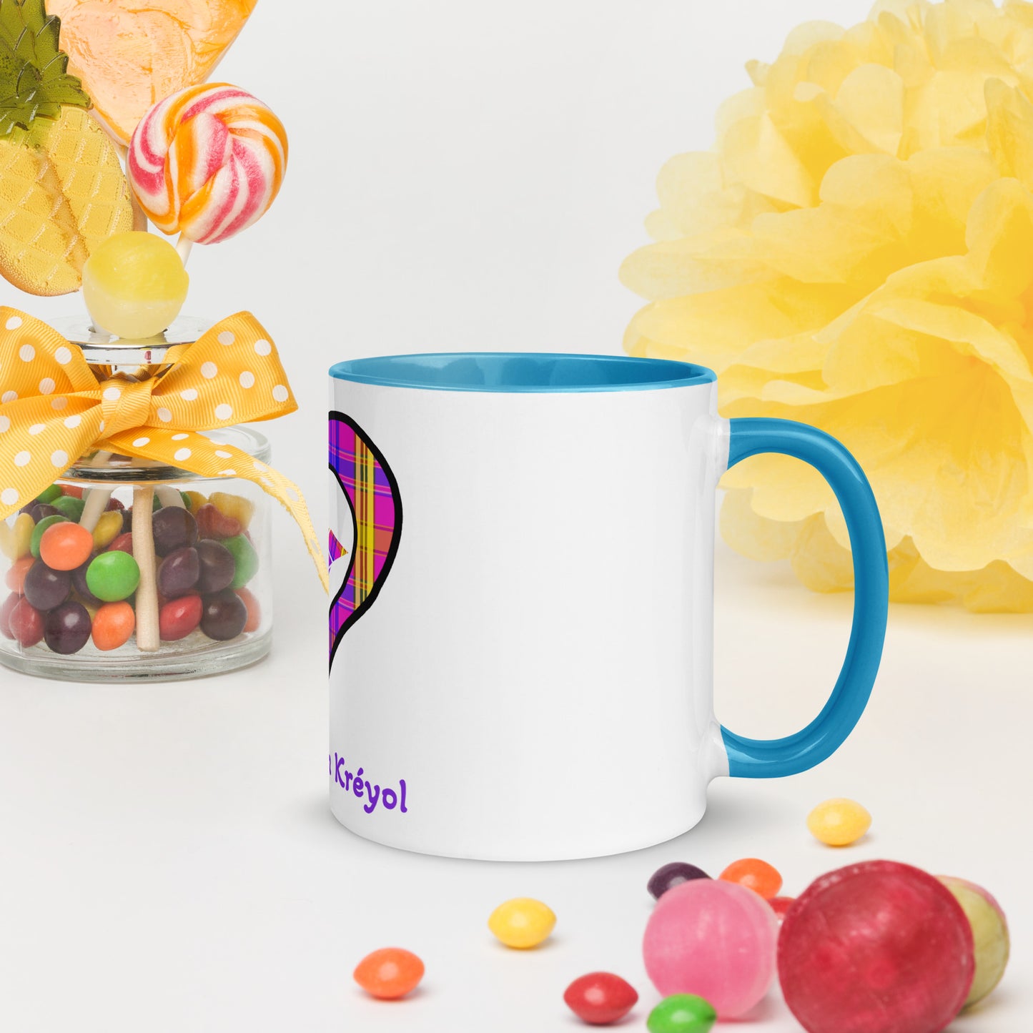 Mug Coloré Madras violet Kè an mwen