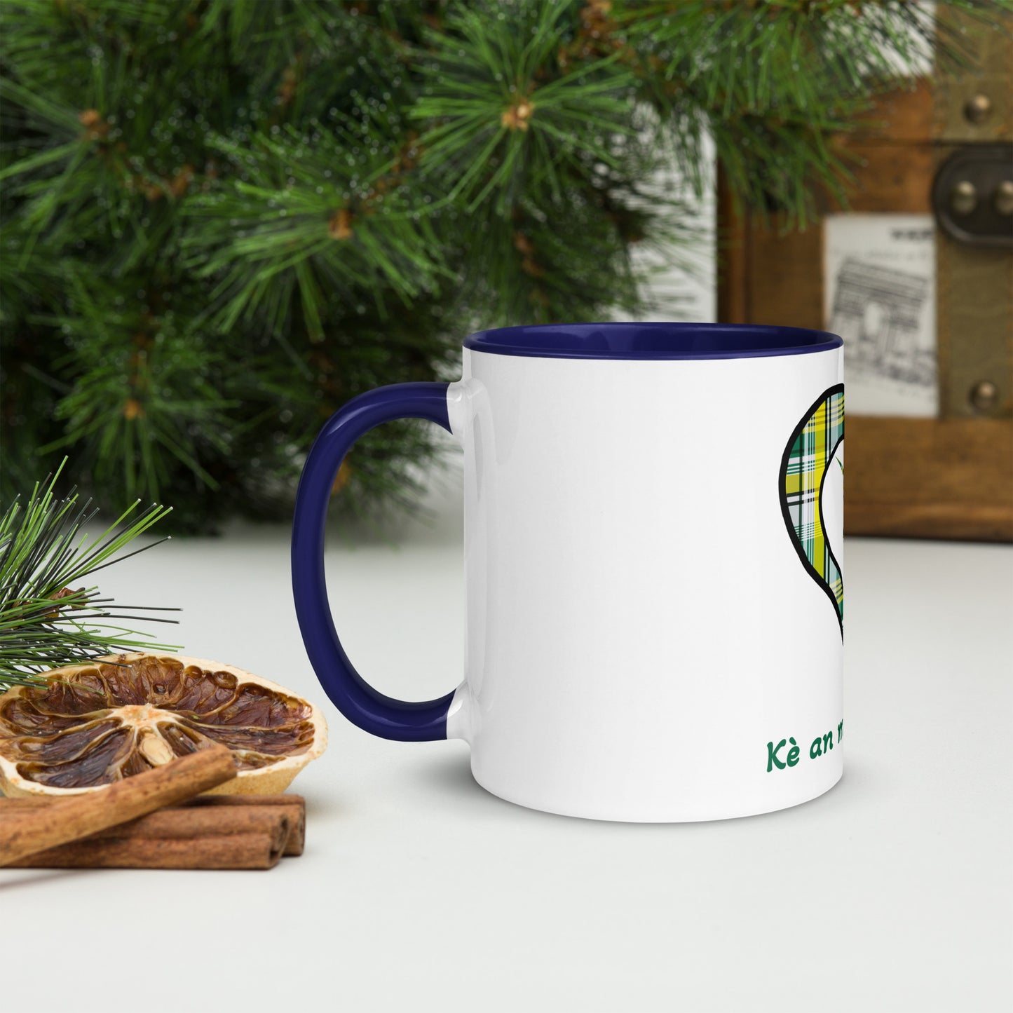 Mug Coloré madras Vert Kè an mwen
