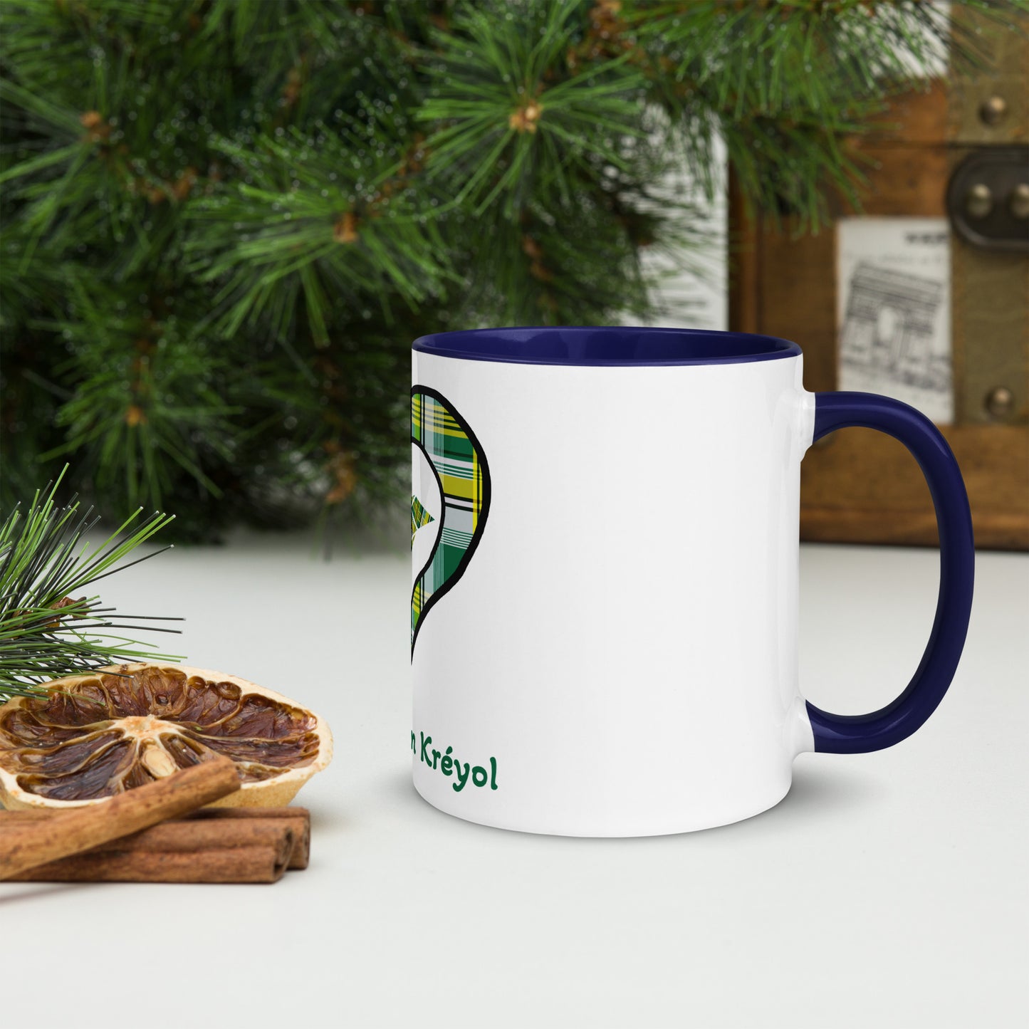 Mug Coloré madras Vert Kè an mwen