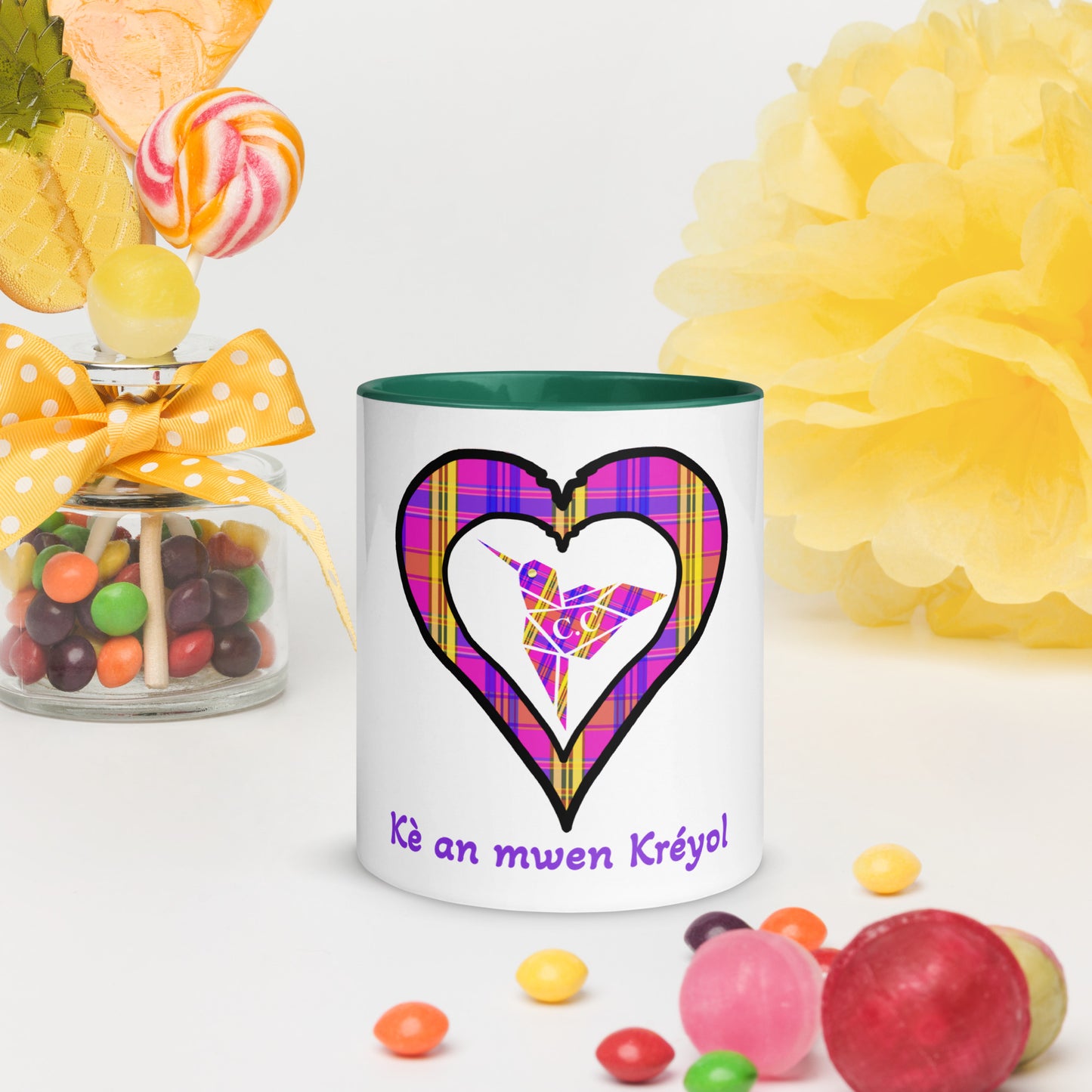 Mug Coloré Madras violet Kè an mwen