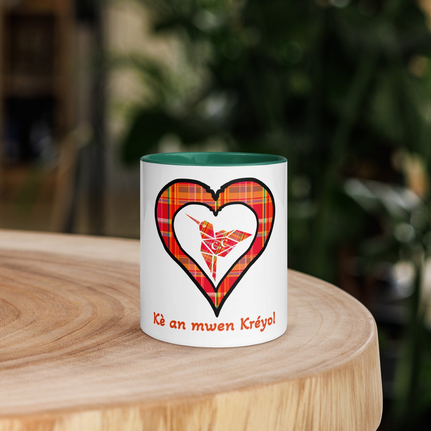 Mug Coloré Mug Madras rouge Kè an mwen