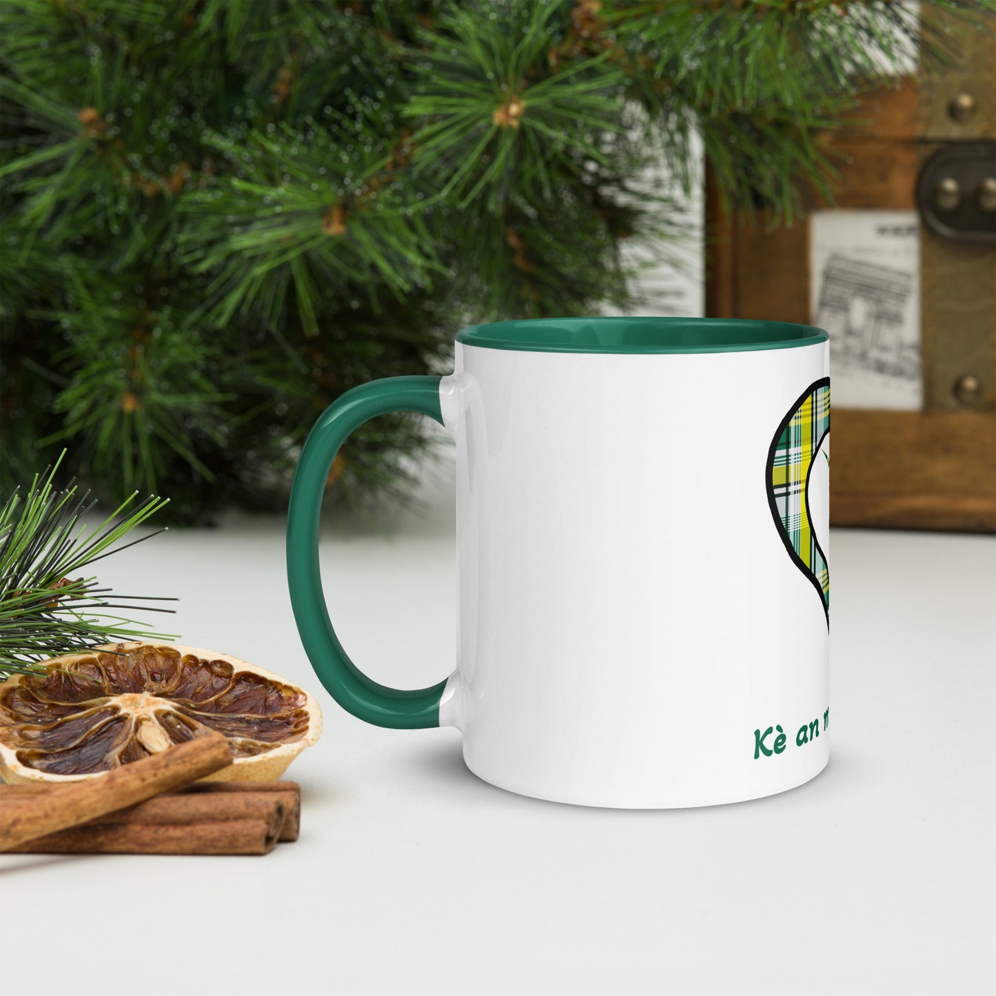 Mug Coloré madras Vert Kè an mwen