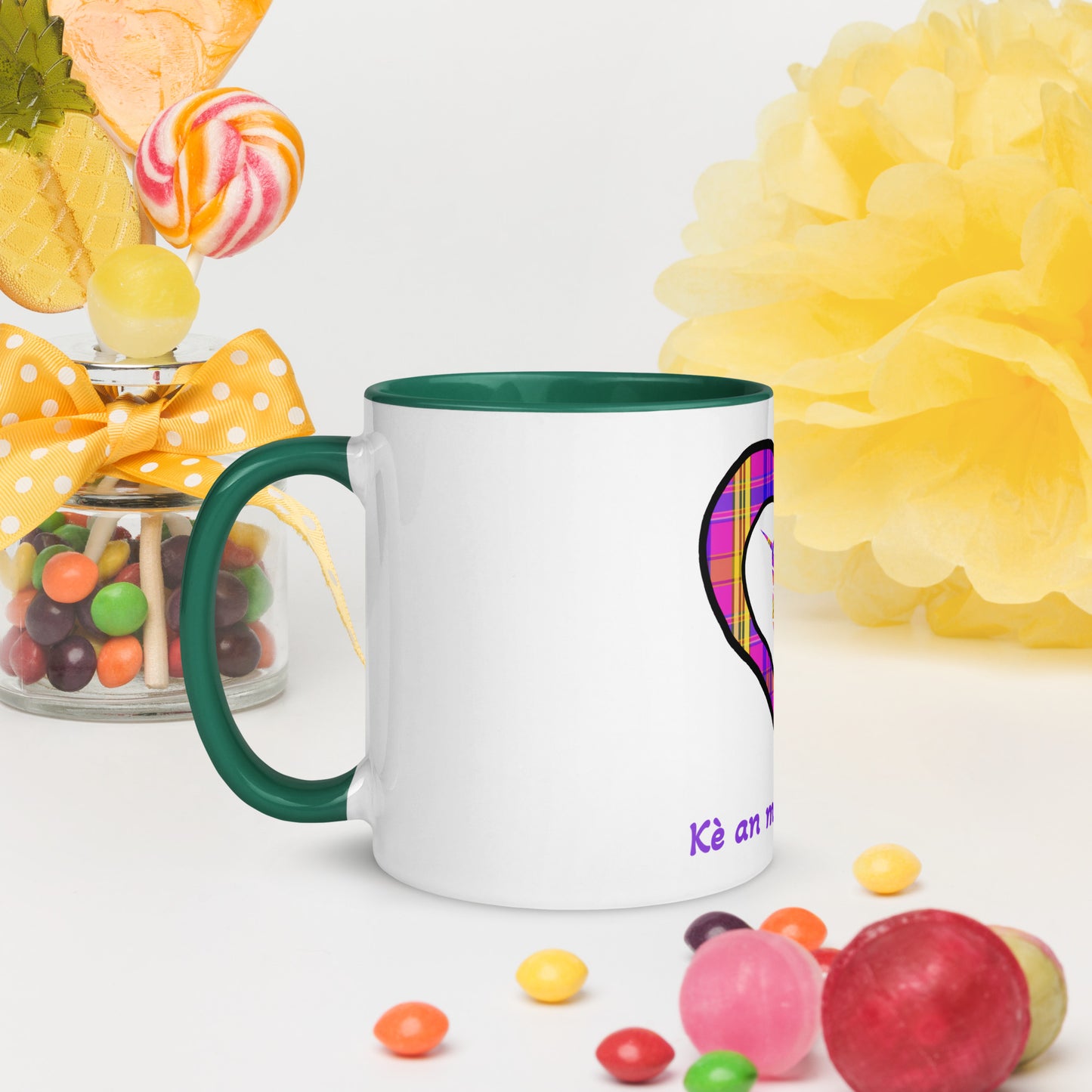 Mug Coloré Madras violet Kè an mwen