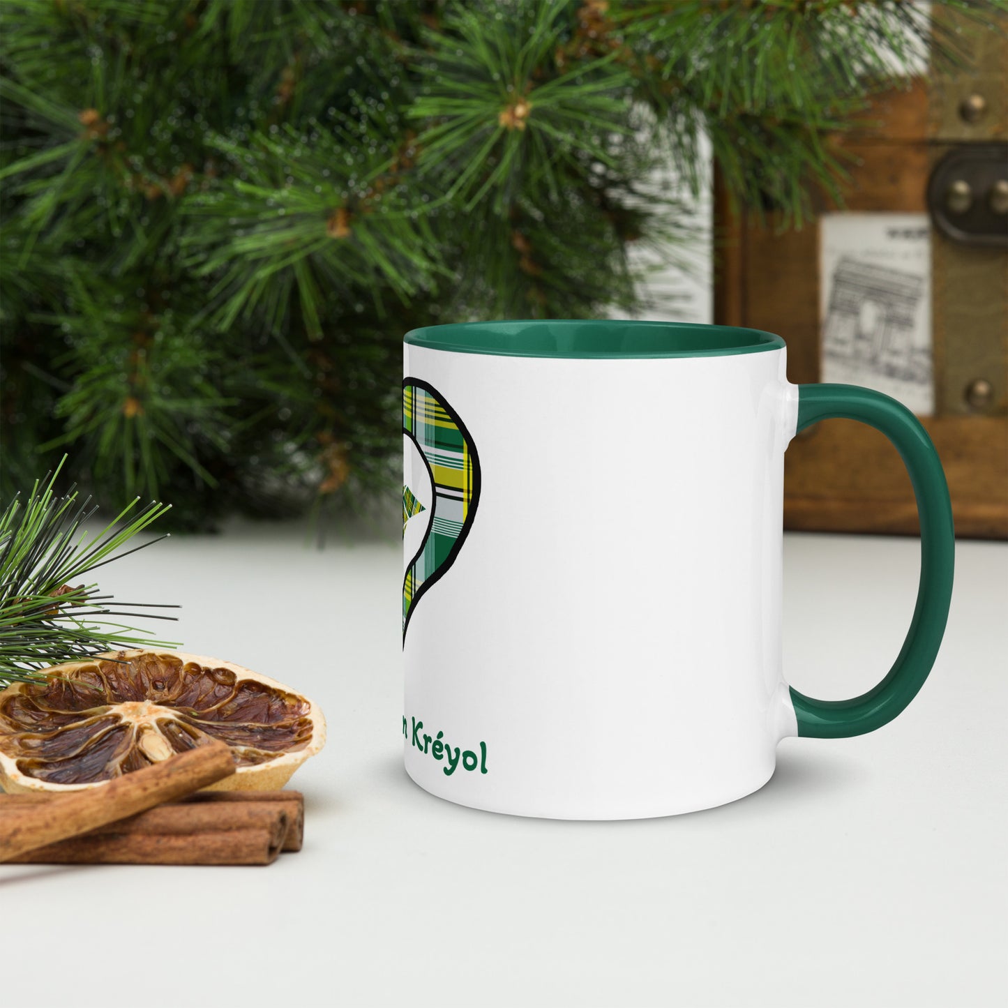 Mug Coloré madras Vert Kè an mwen
