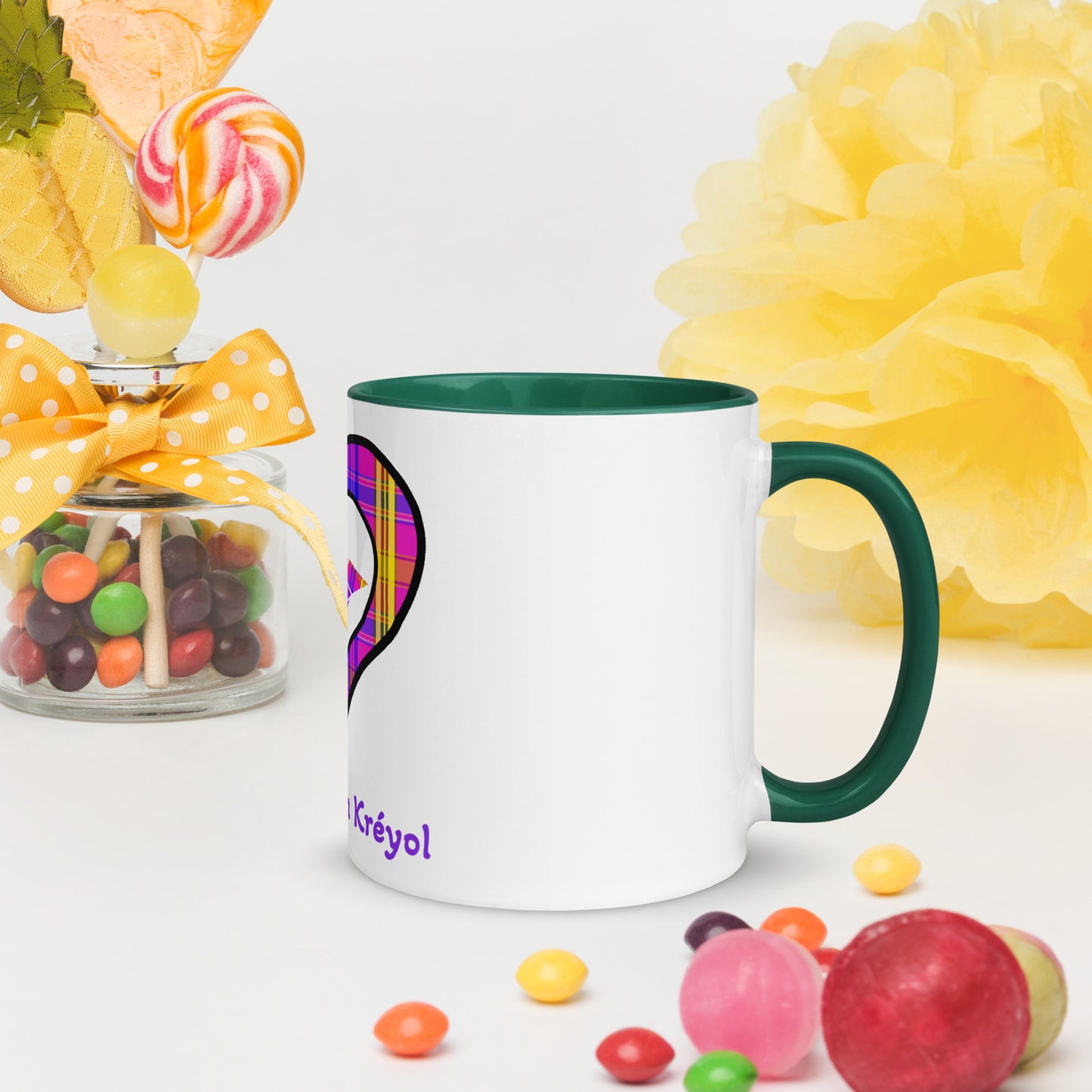 Mug Coloré Madras violet Kè an mwen