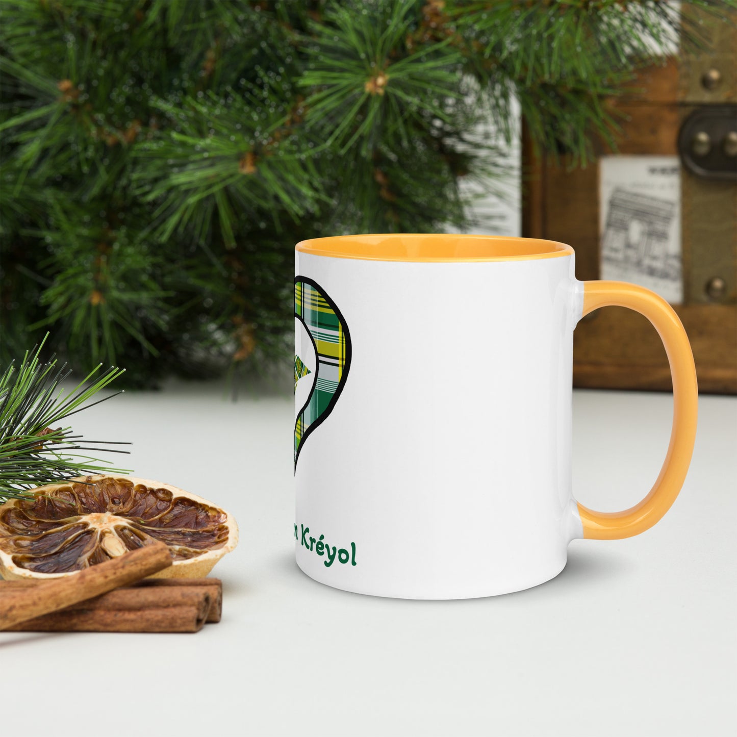 Mug Coloré madras Vert Kè an mwen