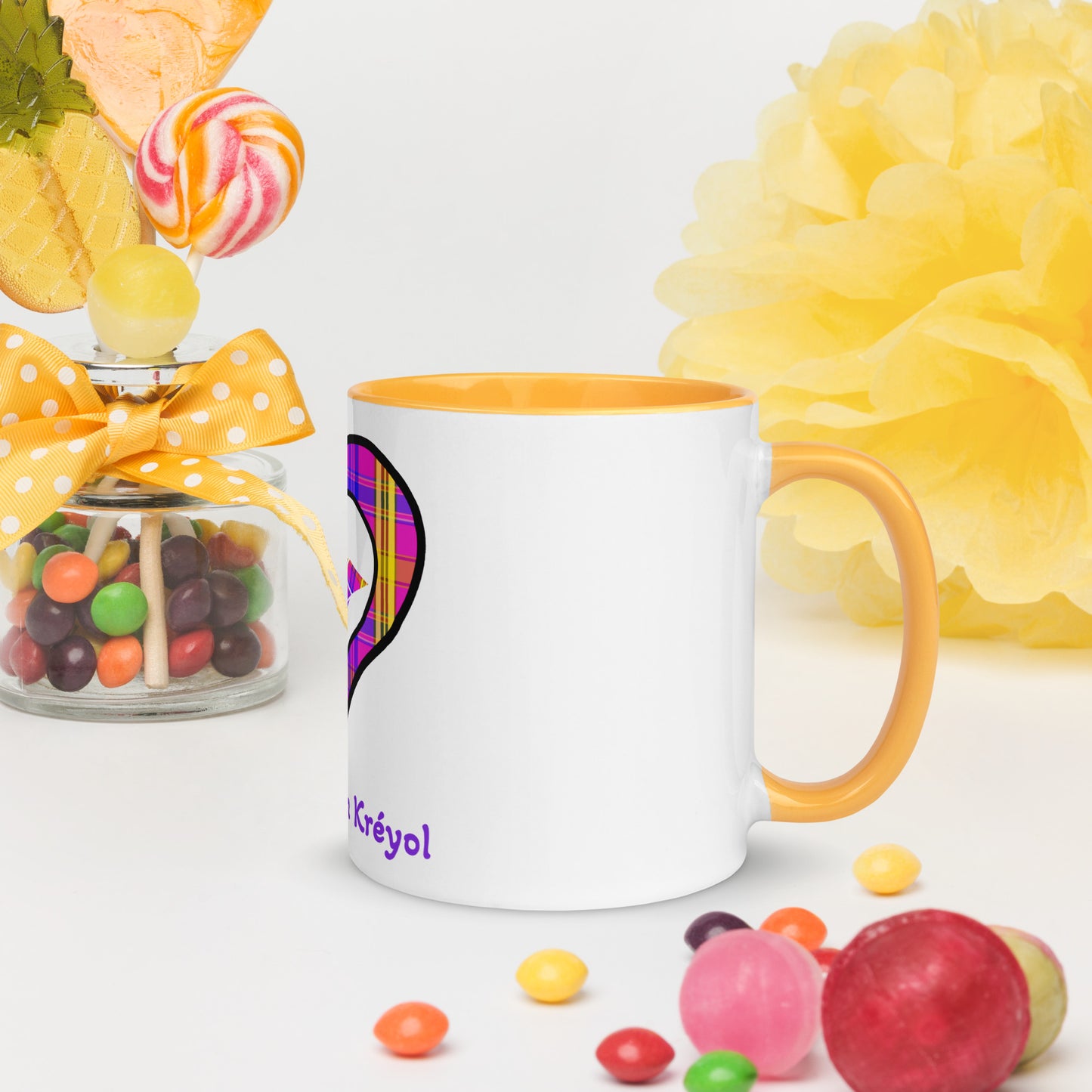 Mug Coloré Madras violet Kè an mwen