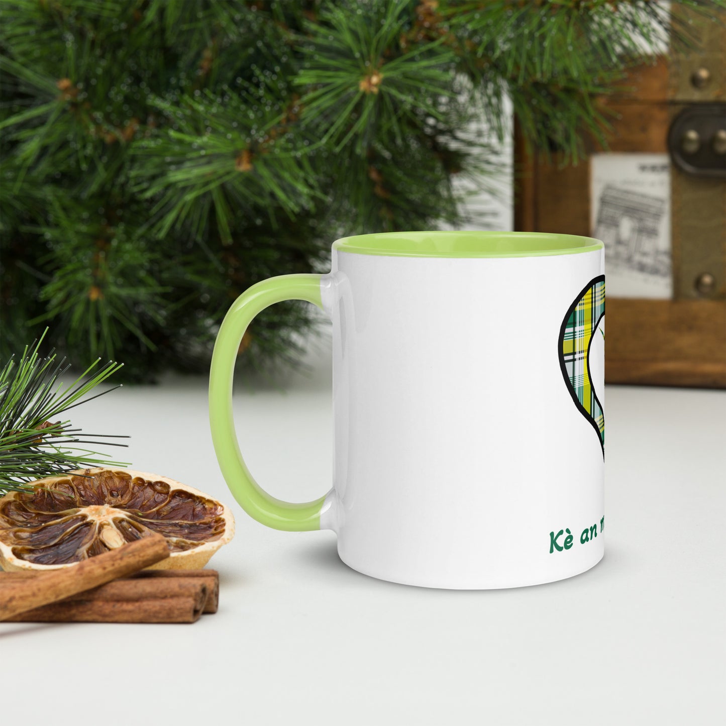 Mug Coloré madras Vert Kè an mwen
