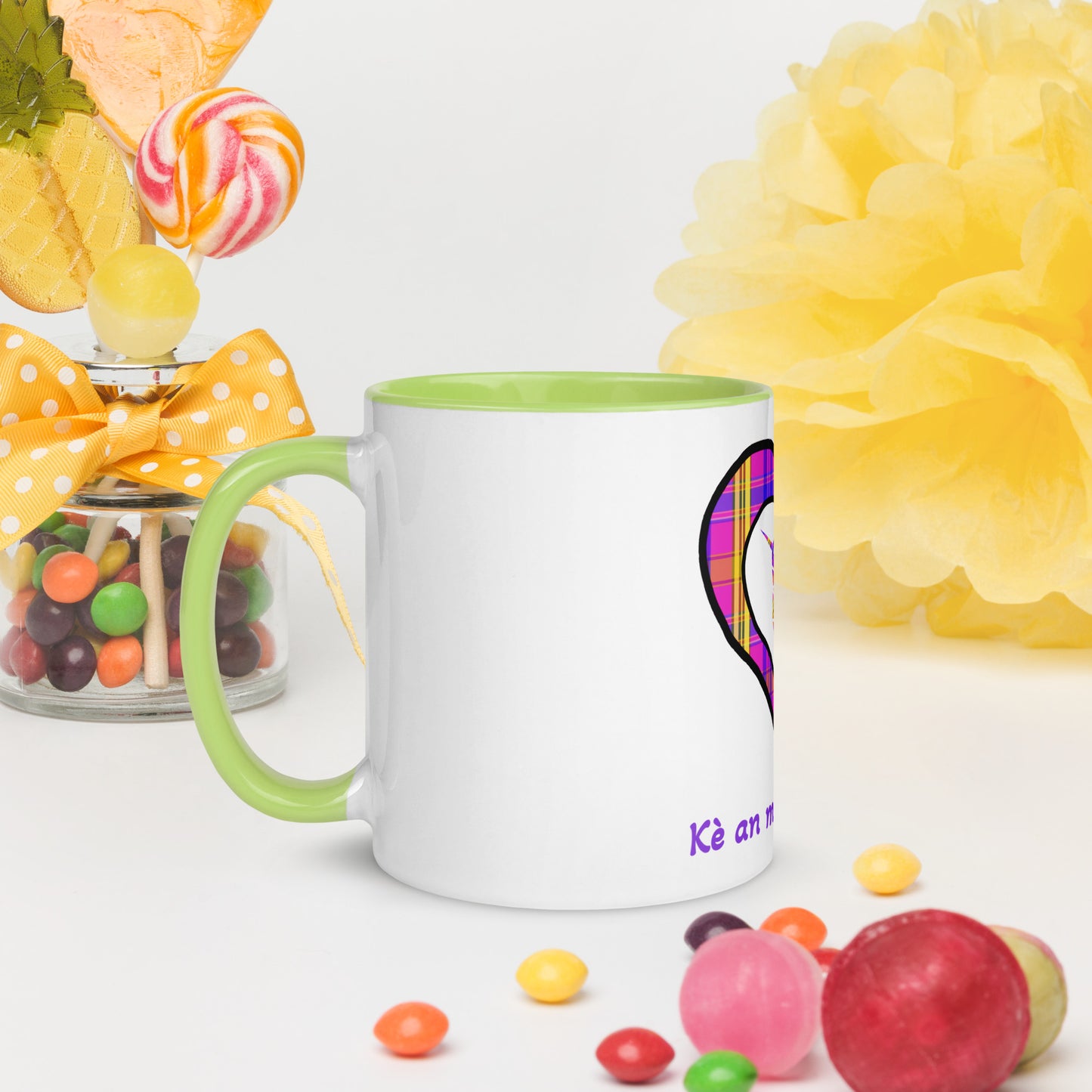 Mug Coloré Madras violet Kè an mwen