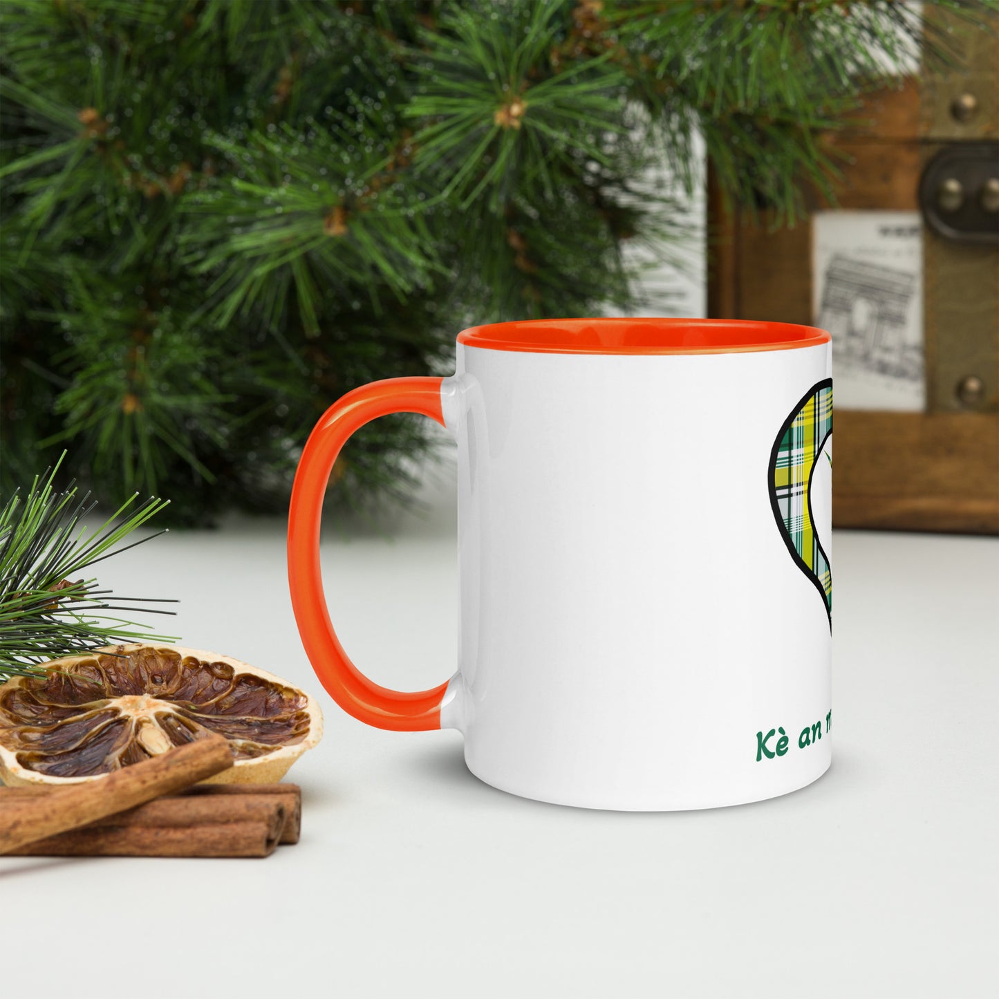 Mug Coloré madras Vert Kè an mwen