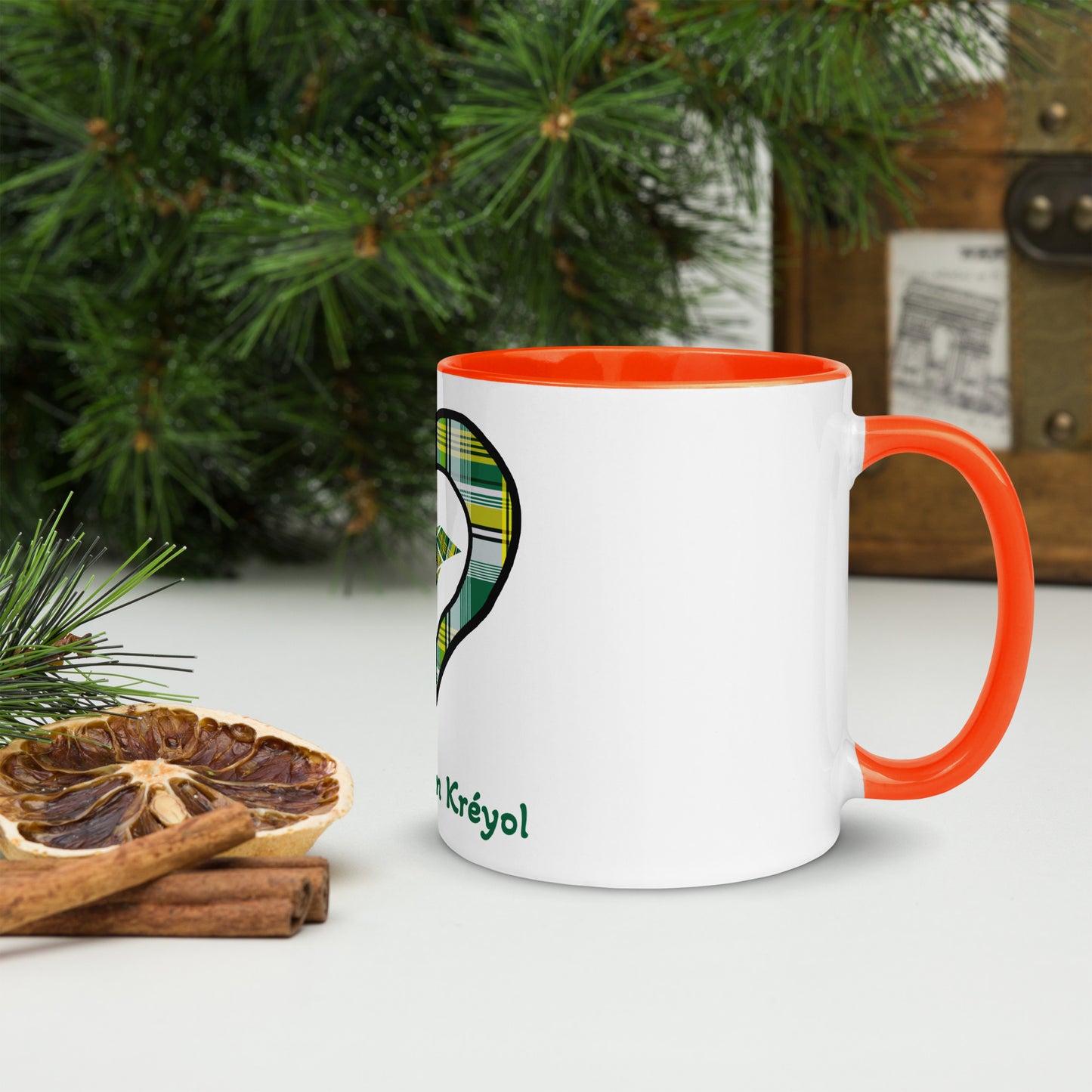 Mug Coloré madras Vert Kè an mwen