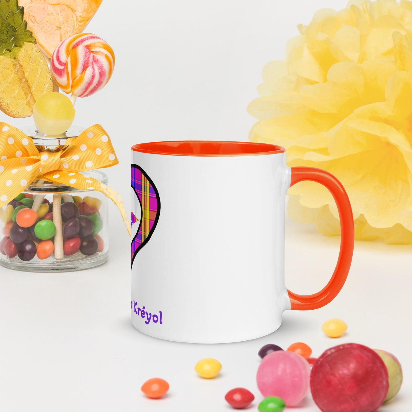Mug Coloré Madras violet Kè an mwen