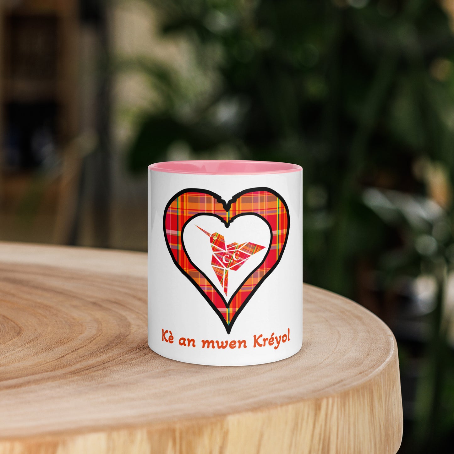Mug Coloré Mug Madras rouge Kè an mwen