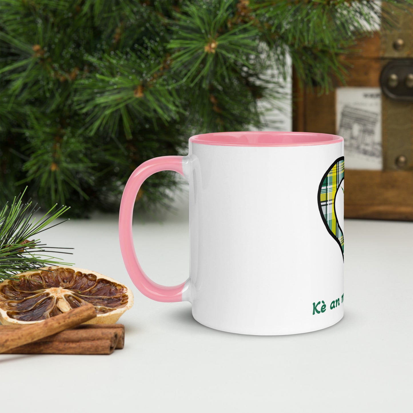 Mug Coloré madras Vert Kè an mwen